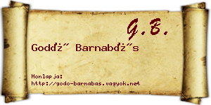 Godó Barnabás névjegykártya