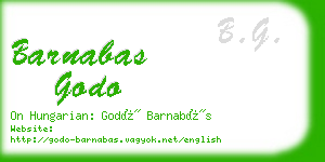 barnabas godo business card